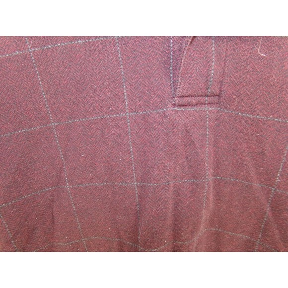 Men's Marc Edwards Casual Long Sleeve Two Button Collar Shirt Size L maroon - Picture 2 of 6